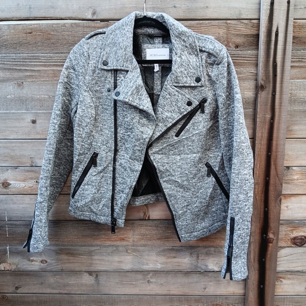 BCBGeneration Gray Moto Jacket